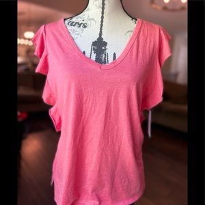Time and try flutter detail tank top